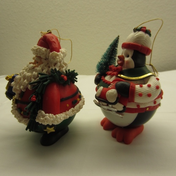 Vintage Traditions collectible Christmas Characters -Chubby Santa & Penguin - Picture 12 of 13